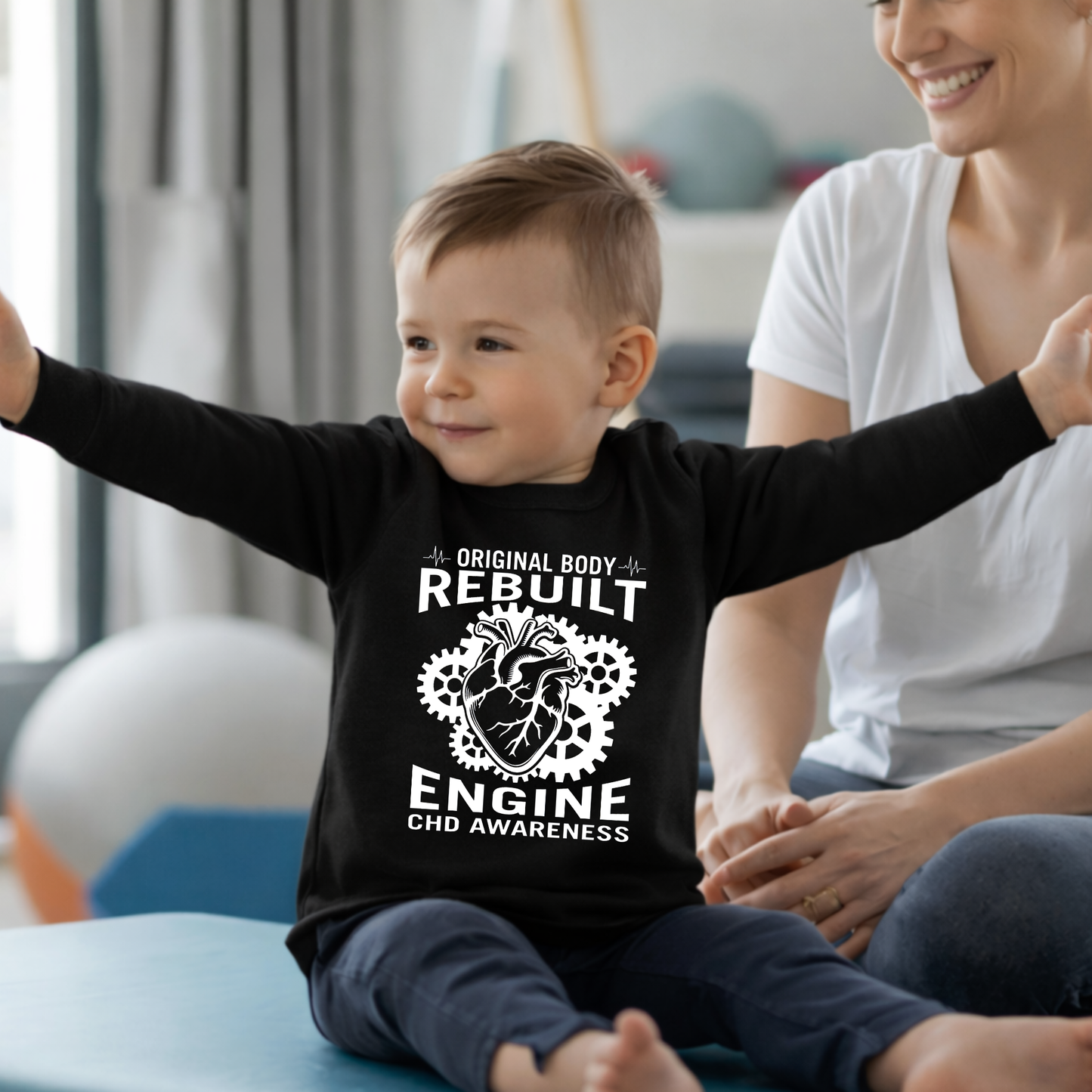 Rebuilt Engine CHD Awareness Sweatshirt | Heart Warrior-Kids