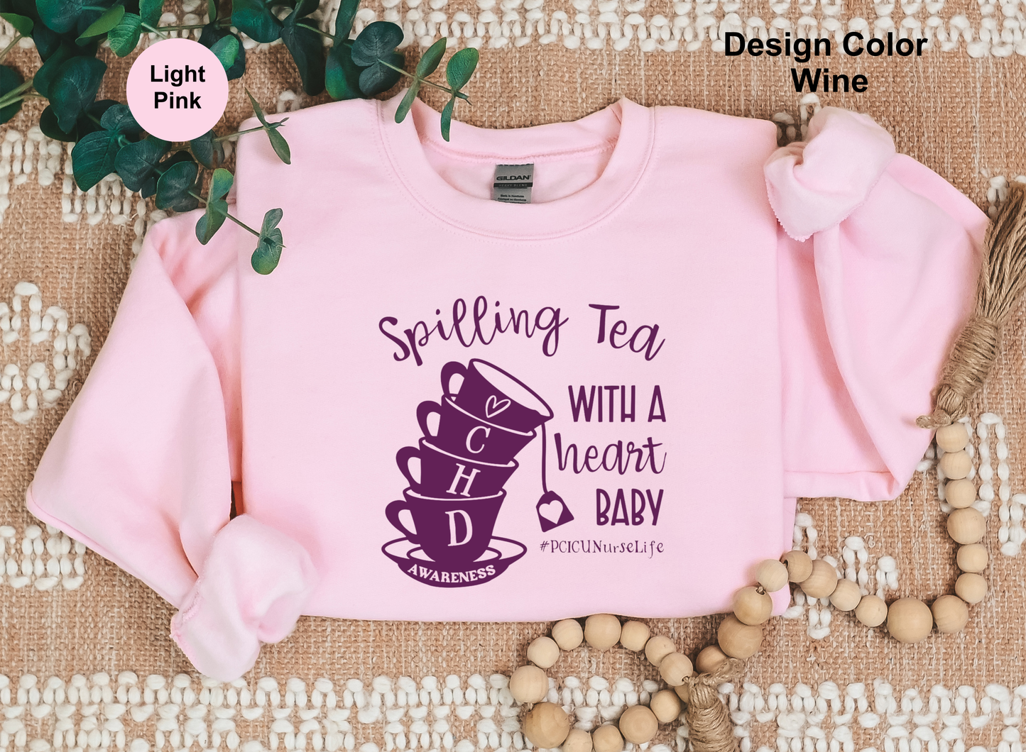 Spillin' Tea-CHD Awareness Sweatshirt