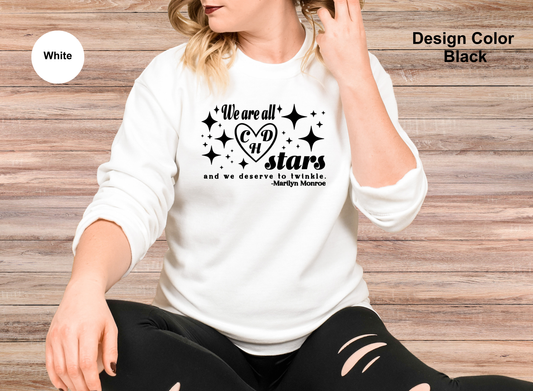 We Are All Stars – Cozy CHD Awareness Crewneck Sweatshirt