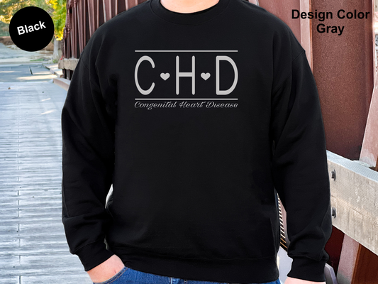 Minimalist Heart – CHD Awareness Sweatshirt for Families & Supporters
