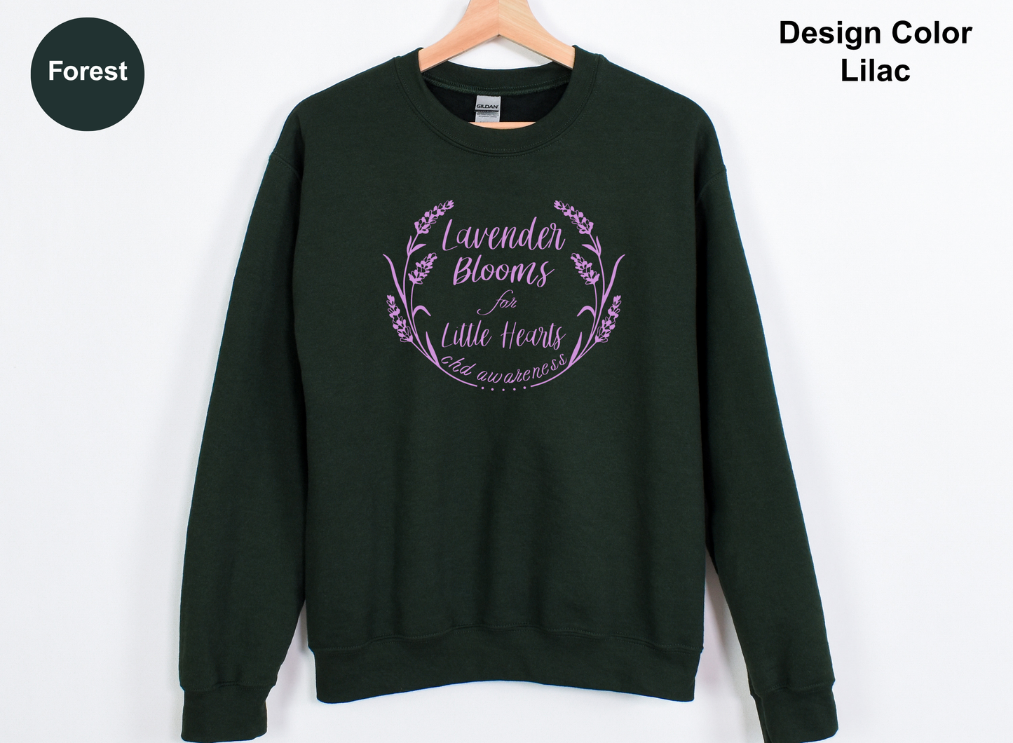 Lavender Blooms for Little Hearts-CHD Sweatshirt