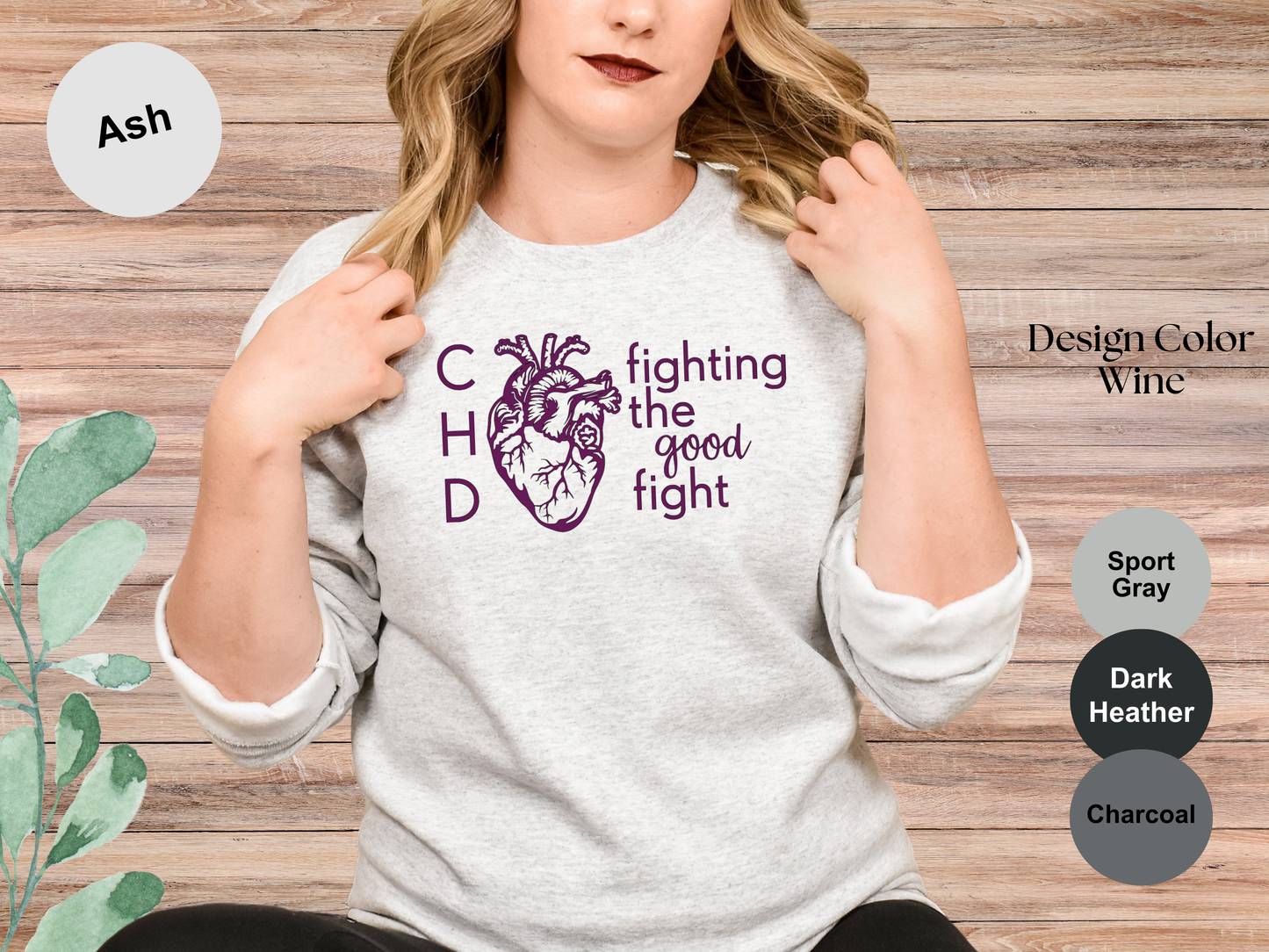 Fighting The Good Fight-CHD Awareness Sweatshirt