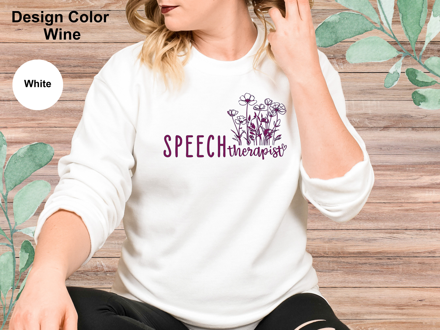 Flower Garden-Speech Therapy Sweatshirt