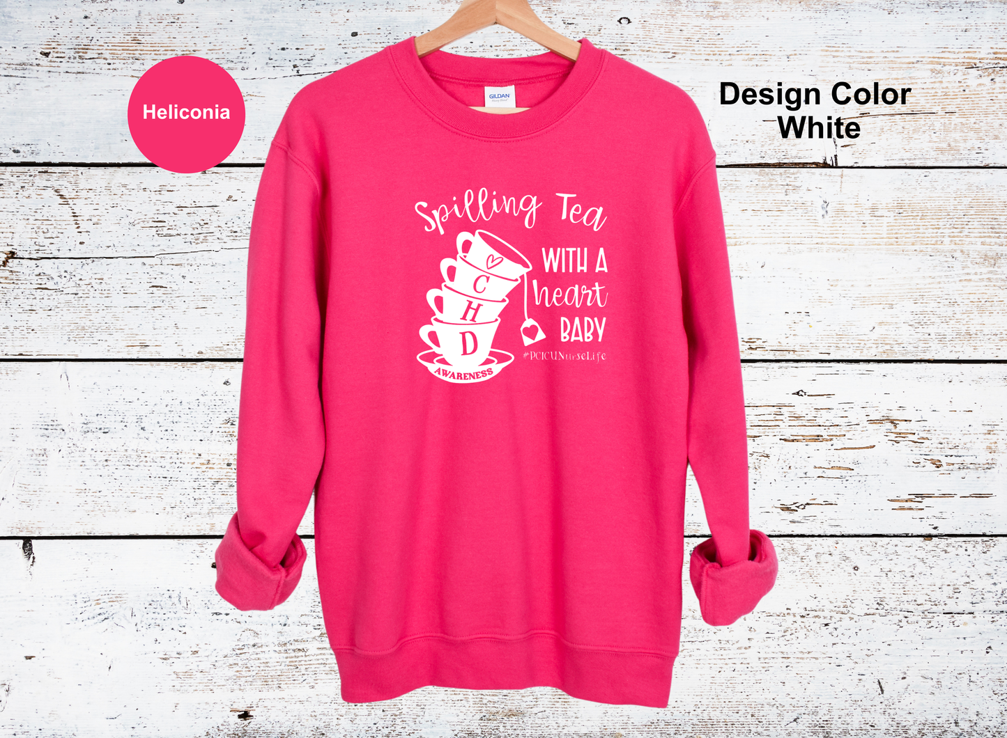 Spillin' Tea-CHD Awareness Sweatshirt