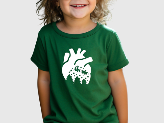 Christmas CHD Awareness Toddler Shirt | Santa's Sleigh