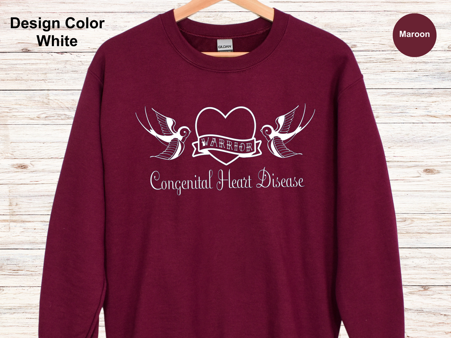 Sailor Tattoo Style-CHD Awareness Sweatshirt
