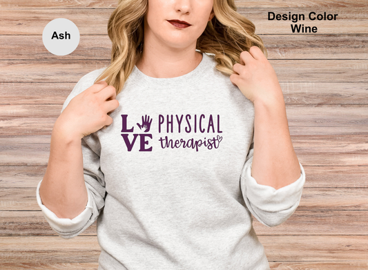 LOVE – CHD Awareness Sweatshirt for Physical Therapists