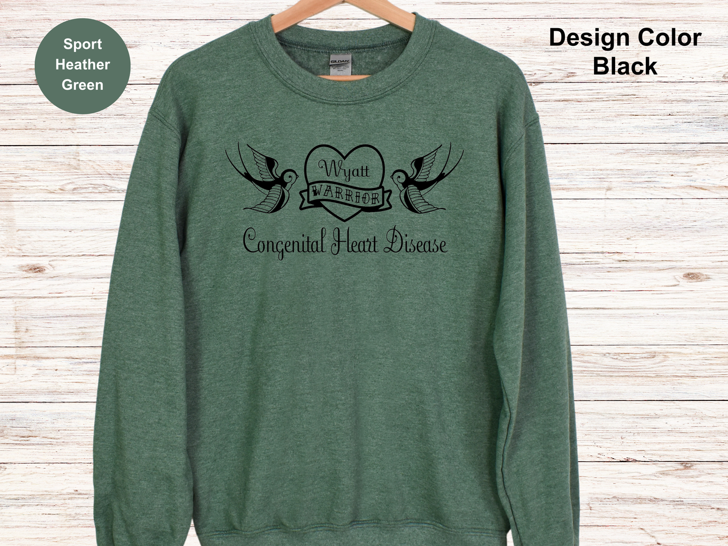 Sailor Tattoo Style-CHD Awareness Sweatshirt
