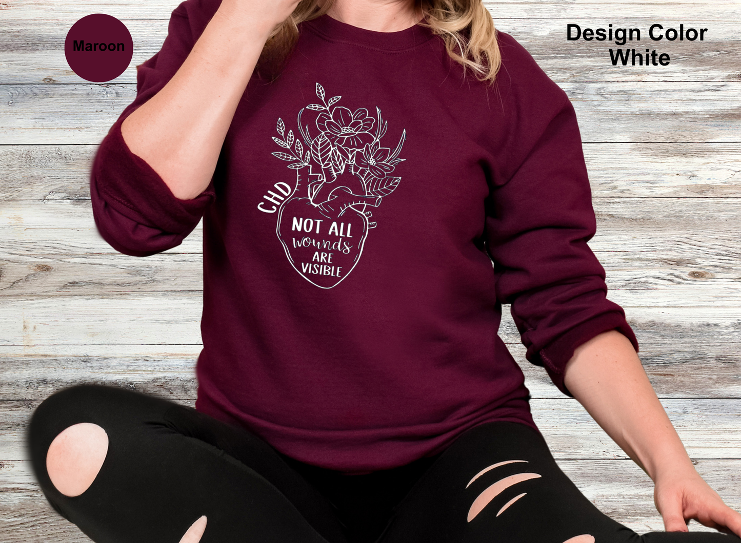 Invisible Wounds-CHD Awareness Sweatshirt