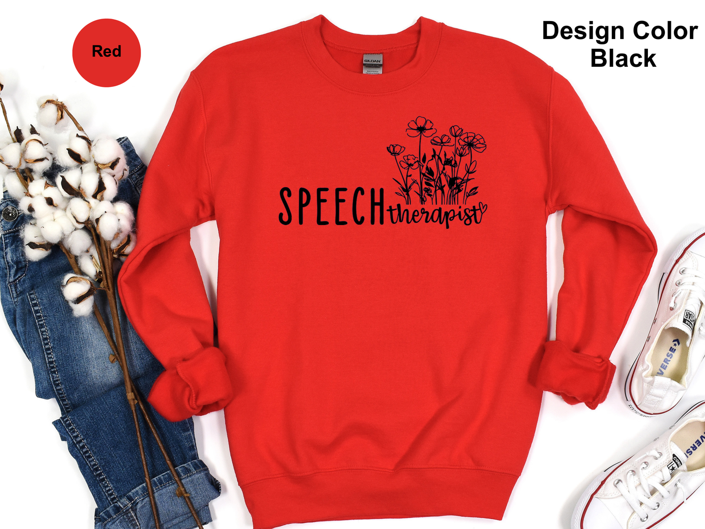 Flower Garden-Speech Therapy Sweatshirt
