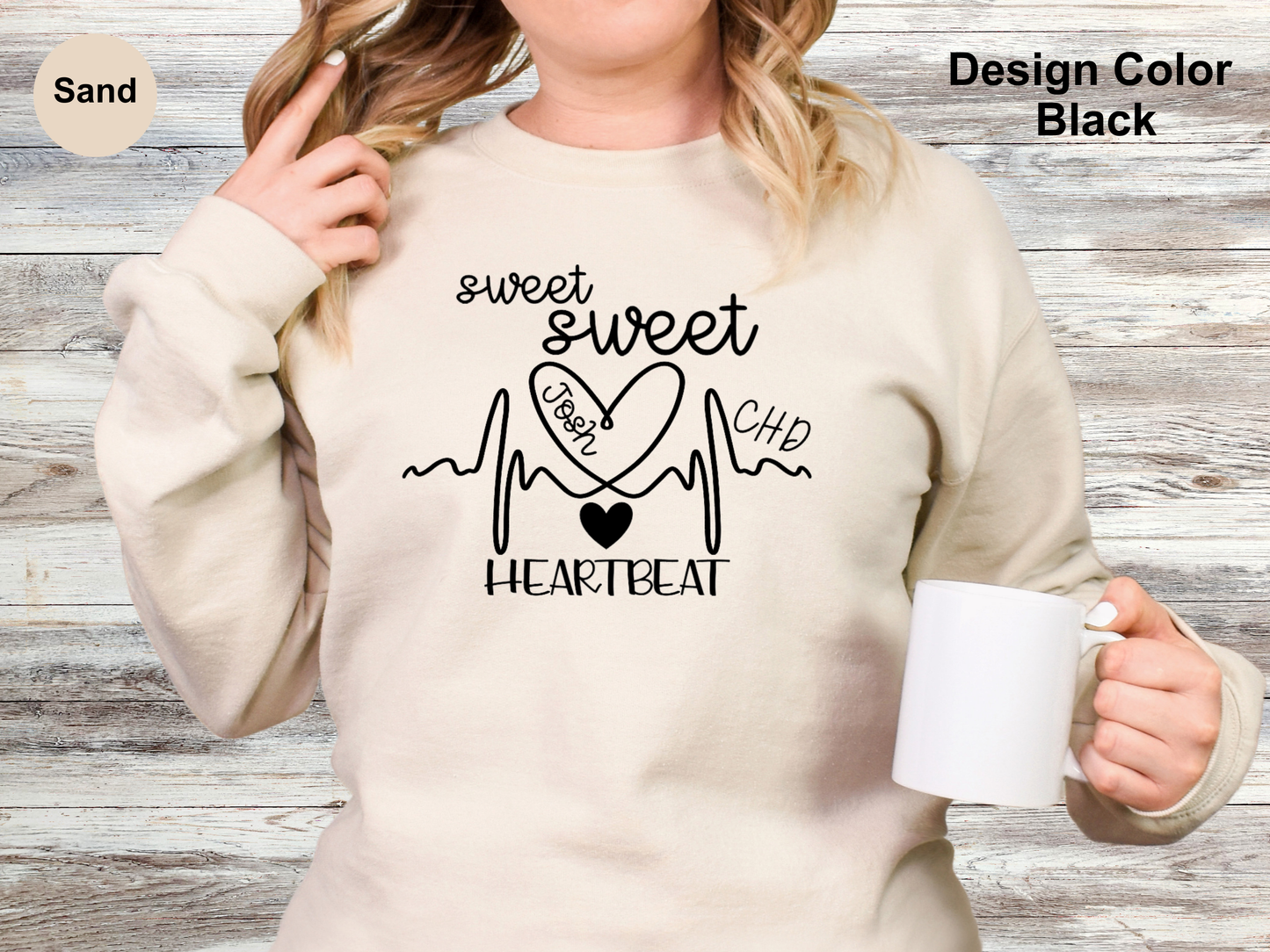 Sweet Sweet Heartbeats-CHD Awareness Sweatshirt