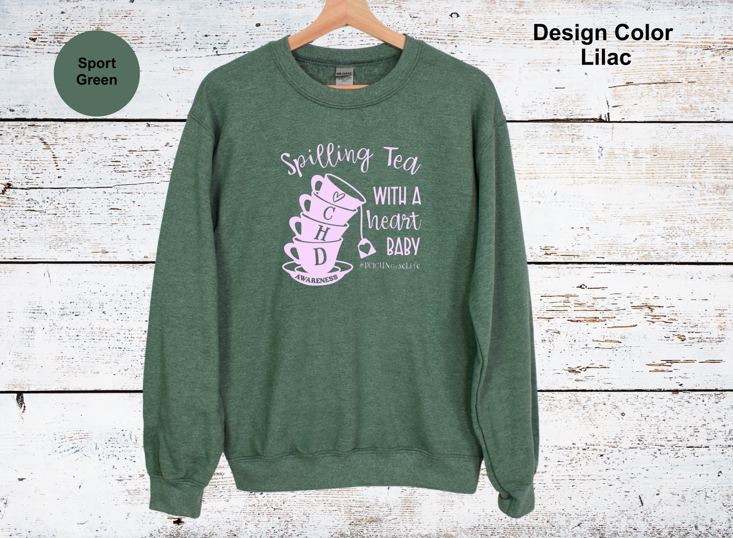 Spillin' Tea-CHD Awareness Sweatshirt