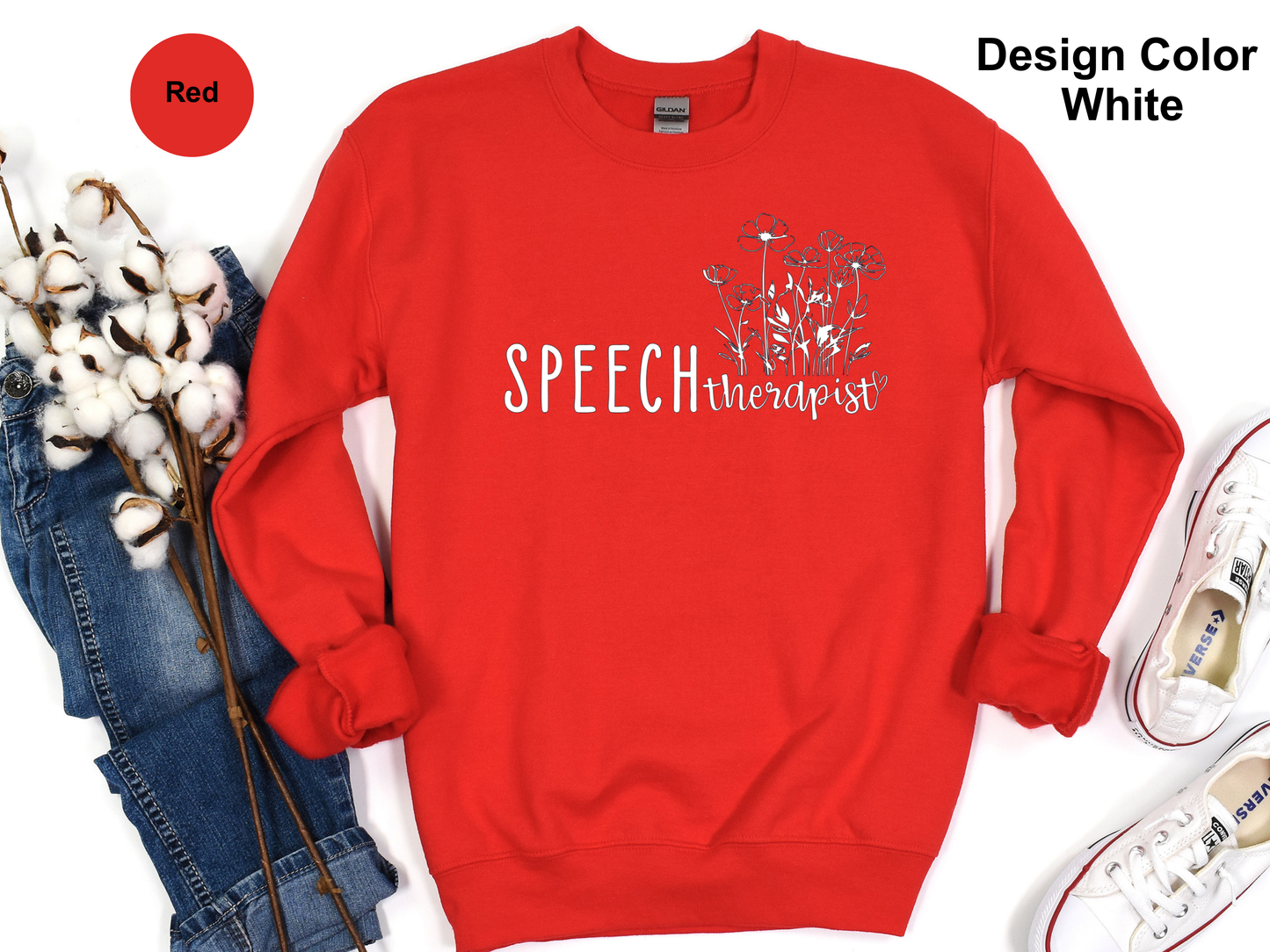 Flower Garden-Speech Therapy Sweatshirt