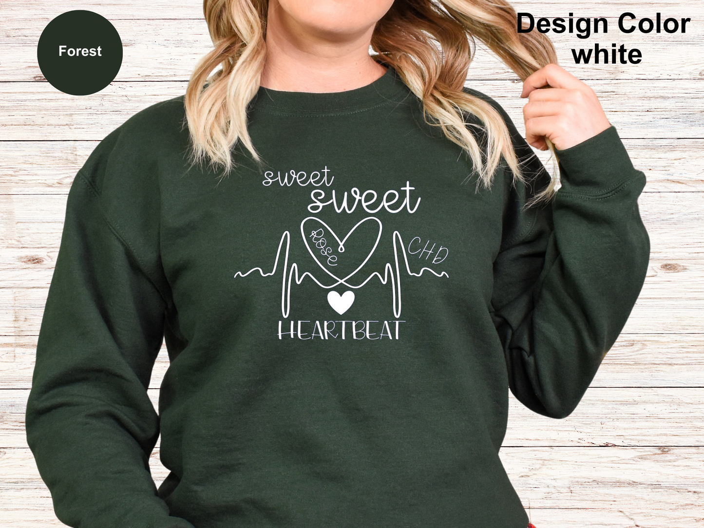 Sweet Sweet Heartbeats-CHD Awareness Sweatshirt