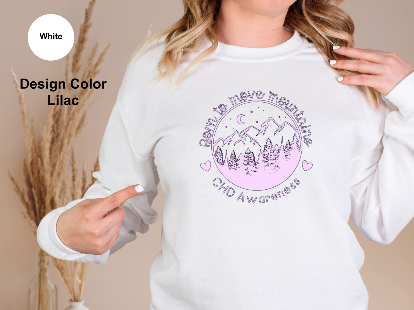 Born To Move Mountains-CHD Awareness Sweatshirt