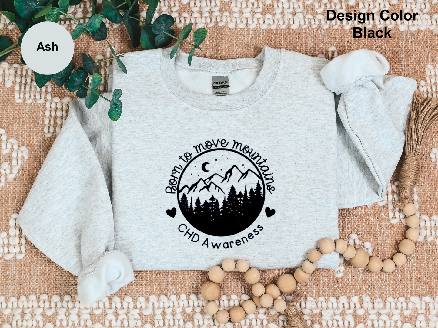 Born To Move Mountains-CHD Awareness Sweatshirt