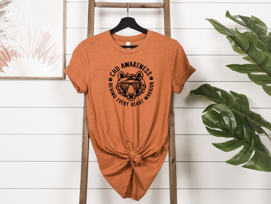 CHD Awareness Heart Mama Bear Tee – Bella Canvas T-Shirt for Heart Moms | Fierce Love + Connection for Every CHD Journey