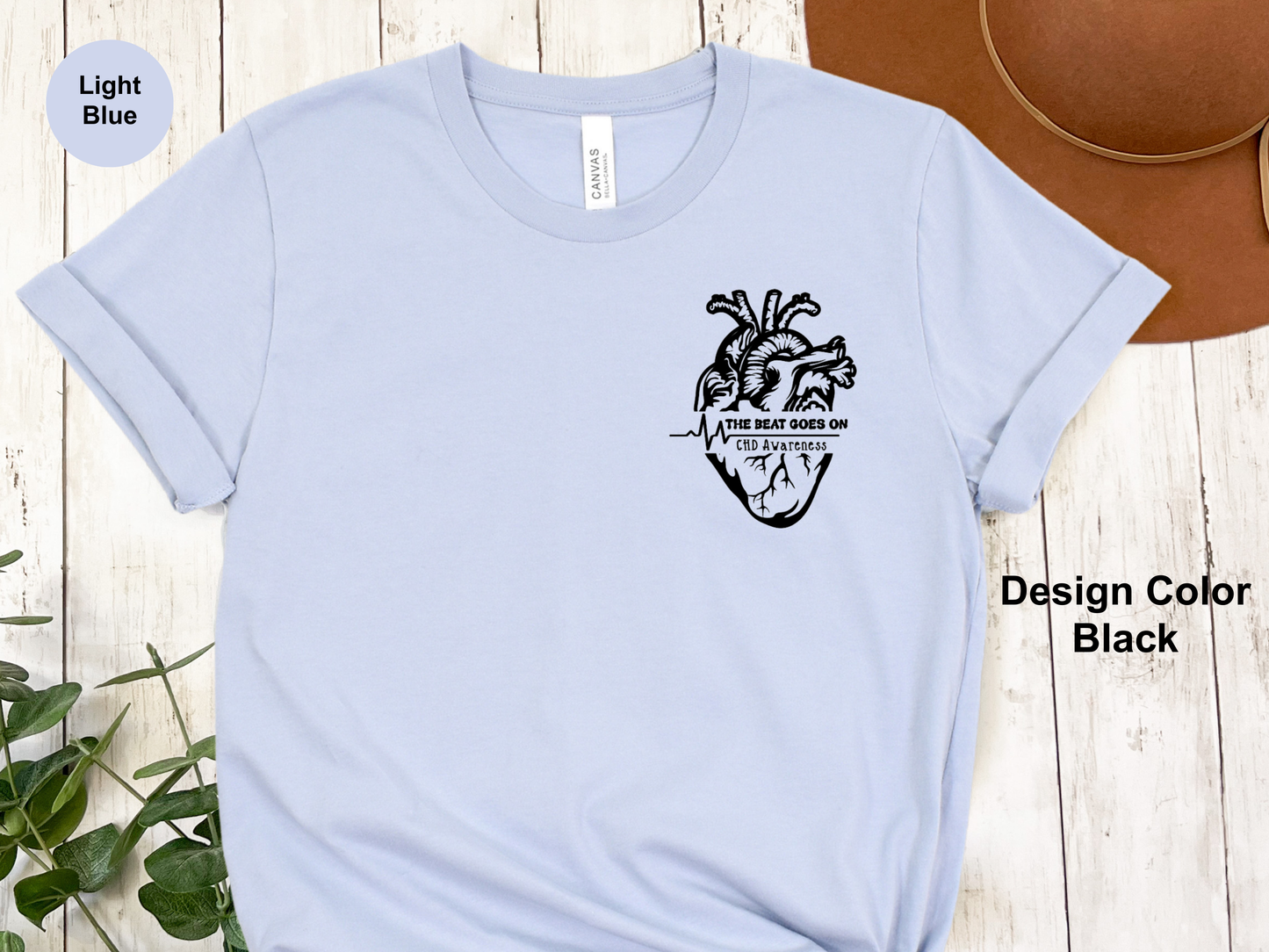 The Beat Goes On-CHD Awareness T-Shirt-Left Chest Placement