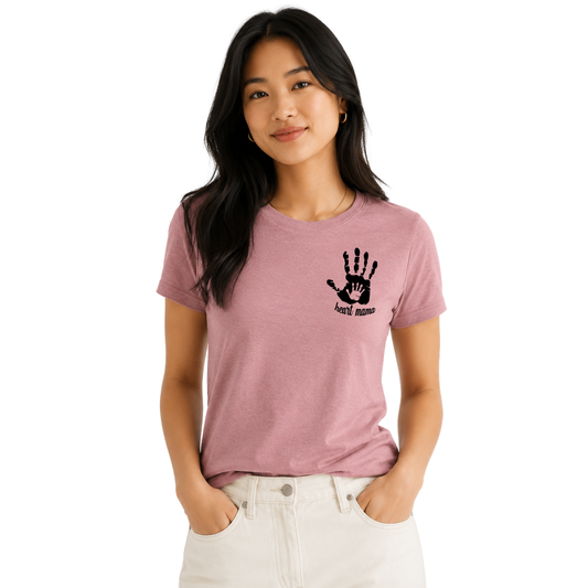 Handprint Heart Mama Tee | CHD Awareness Apparel