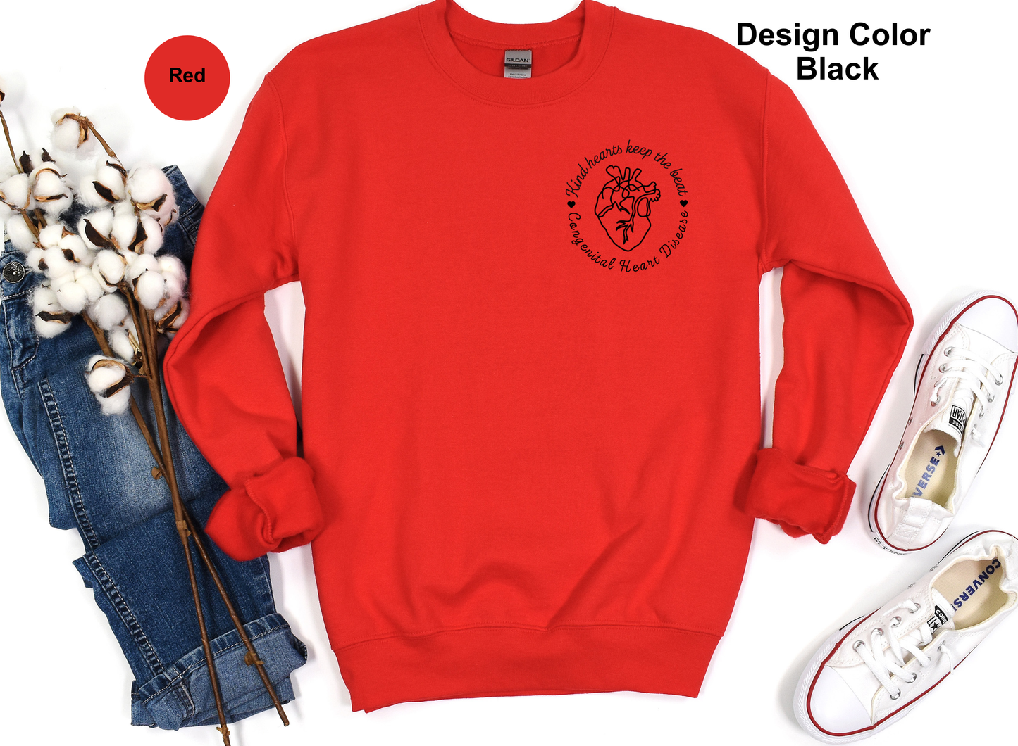 Kind Hearts Left Chest-CHD Sweatshirt