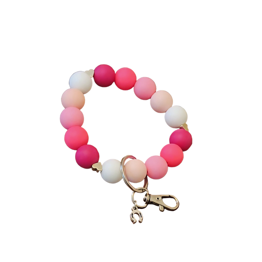 Silicone Elastic Wristlet Keychain|Heart