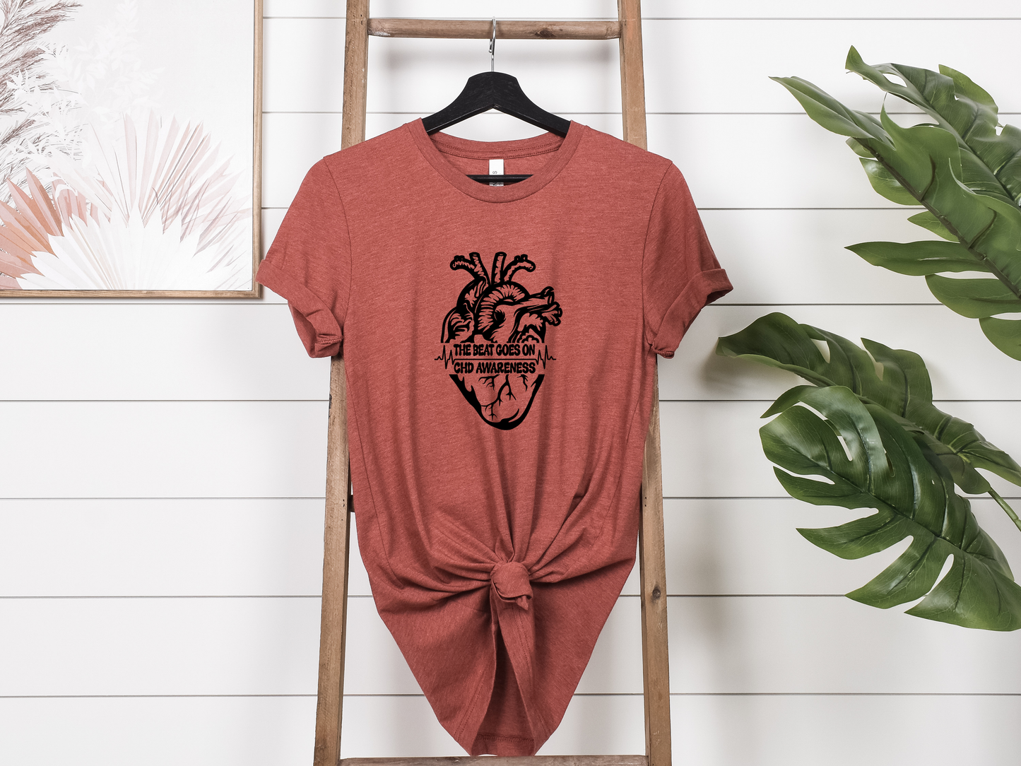 CHD Graphic Tee – Human Heart -The Beat Goes On Awareness Shirt | Celebrate Strength & Resilience in Comfort-For Heart Moms-CHD Families and Supporters-Cardiac Healthcare Workers