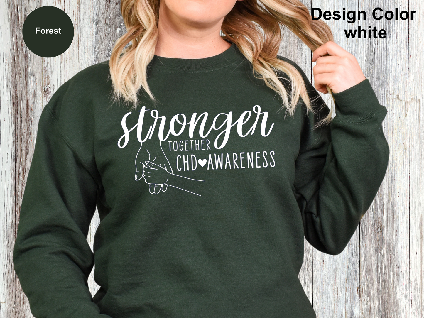 Unbreakable Love-CHD Awareness Sweatshirt-Toddler Hand