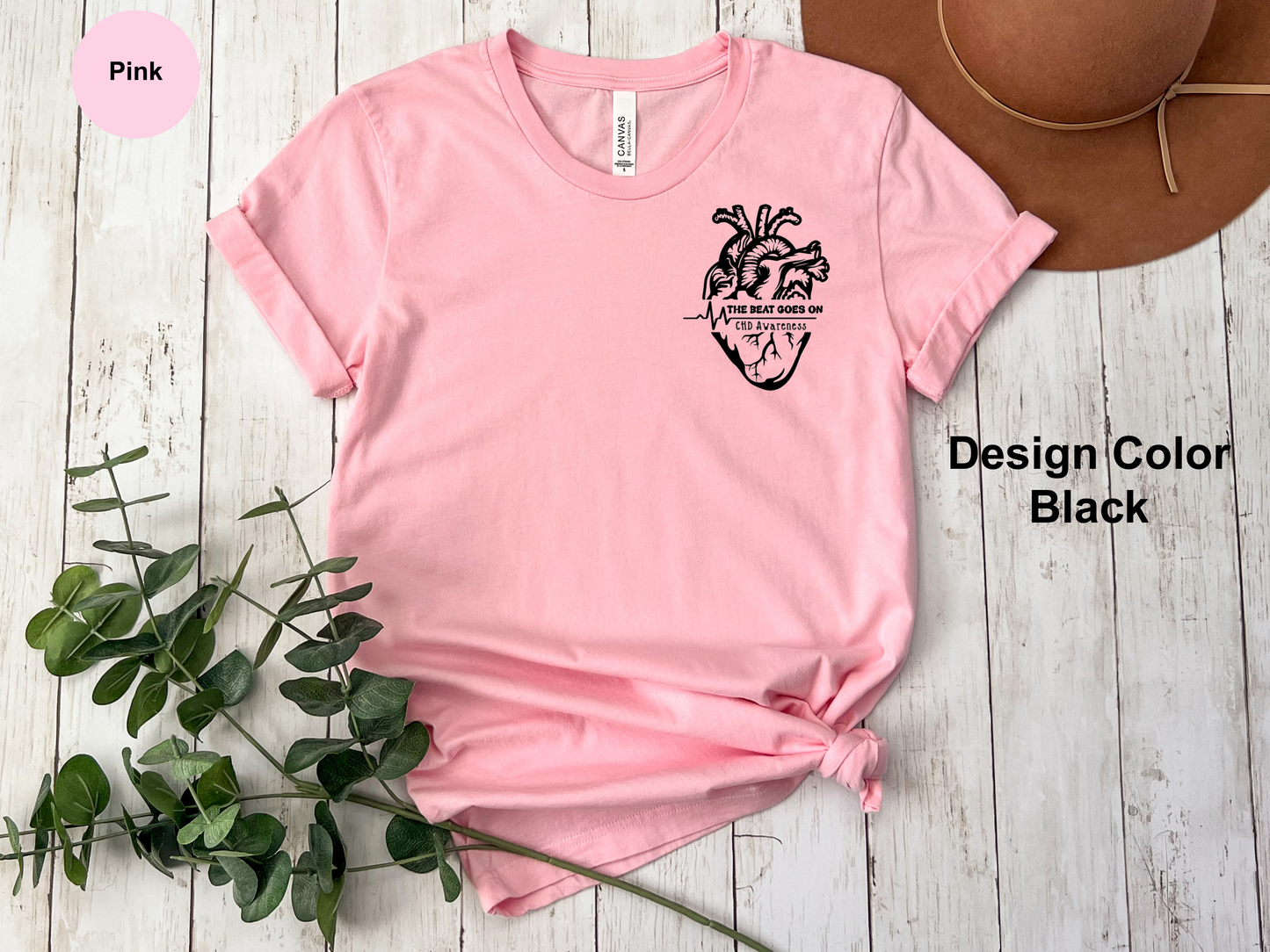 The Beat Goes On-CHD Awareness T-Shirt-Left Chest Placement