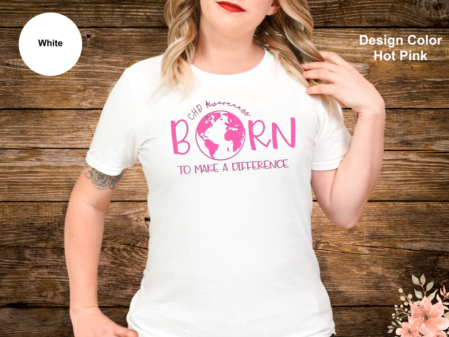 Born To Make A Difference-CHD Awareness Shirt
