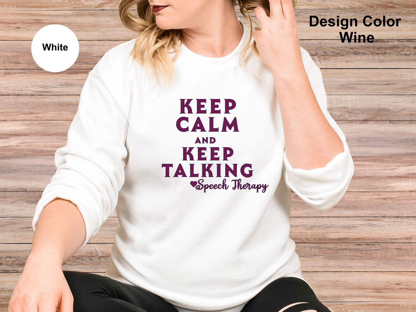 Keep Calm-Speech Therapy Sweatshirt