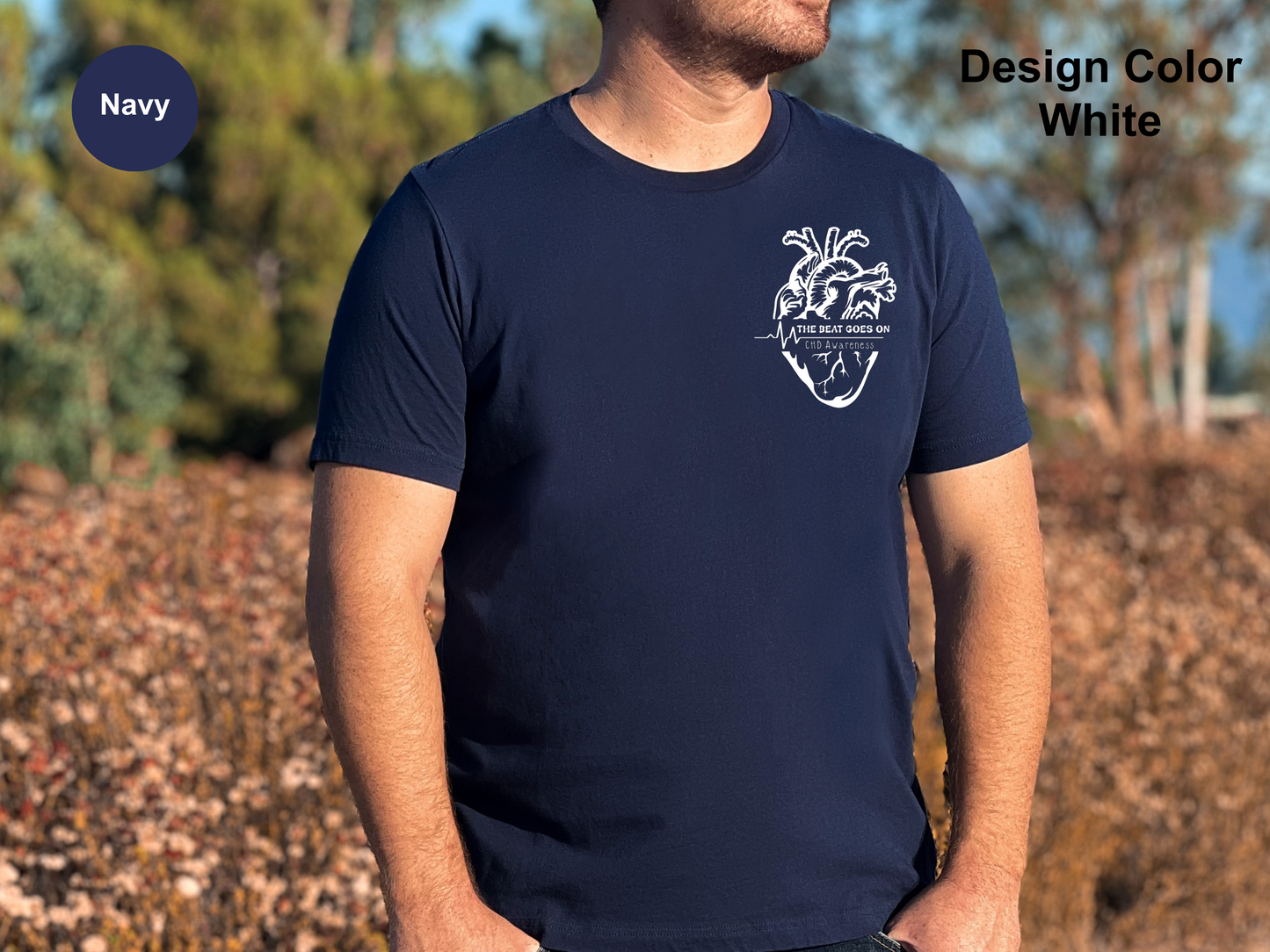 The Beat Goes On-CHD Awareness T-Shirt-Left Chest Placement