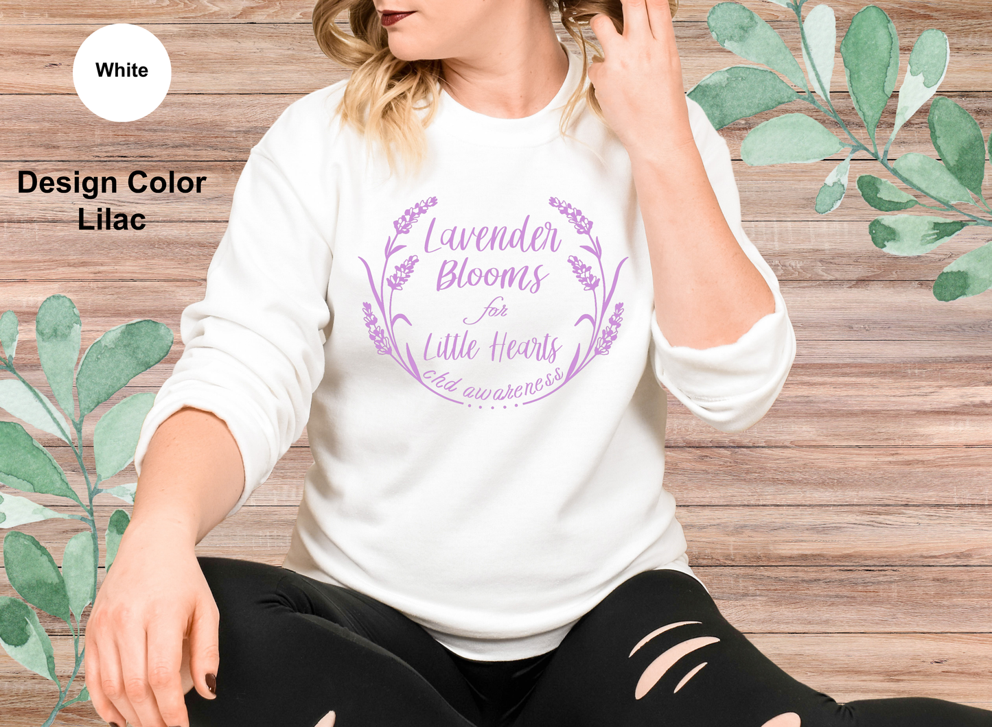 Lavender Blooms for Little Hearts-CHD Sweatshirt