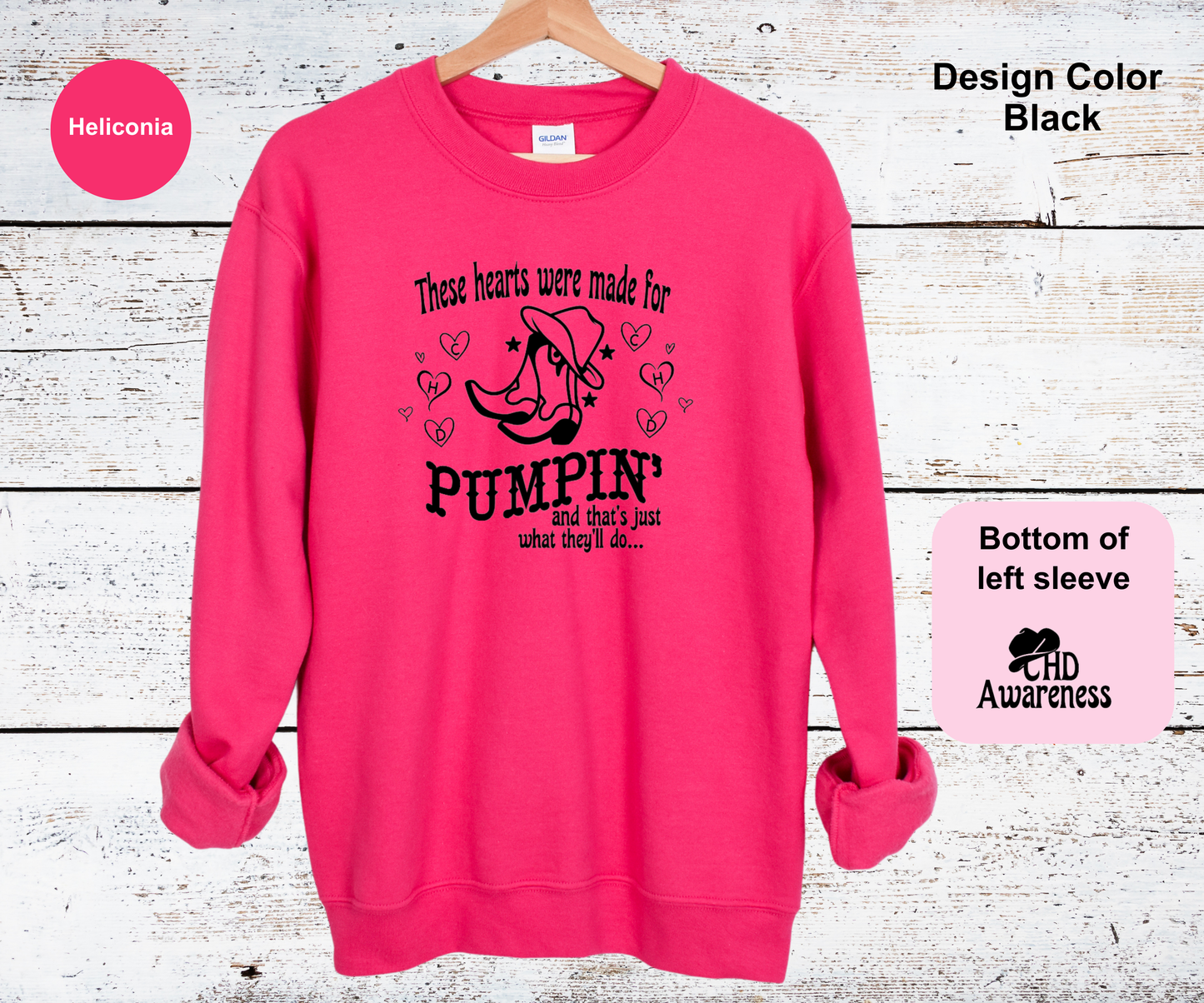 Hearts Were Made For Pumpin-CHD Awareness Sweatshirt