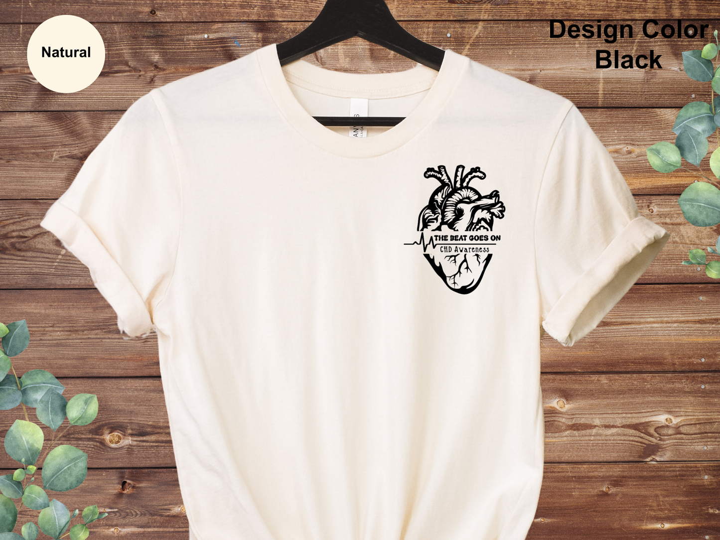 The Beat Goes On-CHD Awareness T-Shirt-Left Chest Placement