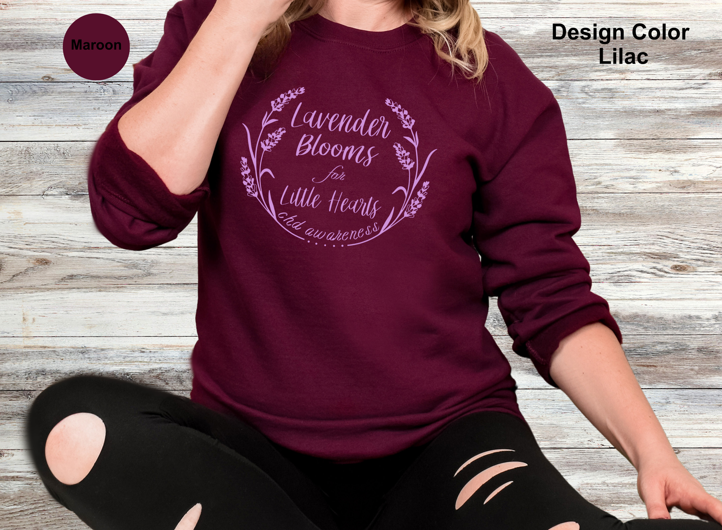 Lavender Blooms for Little Hearts-CHD Sweatshirt