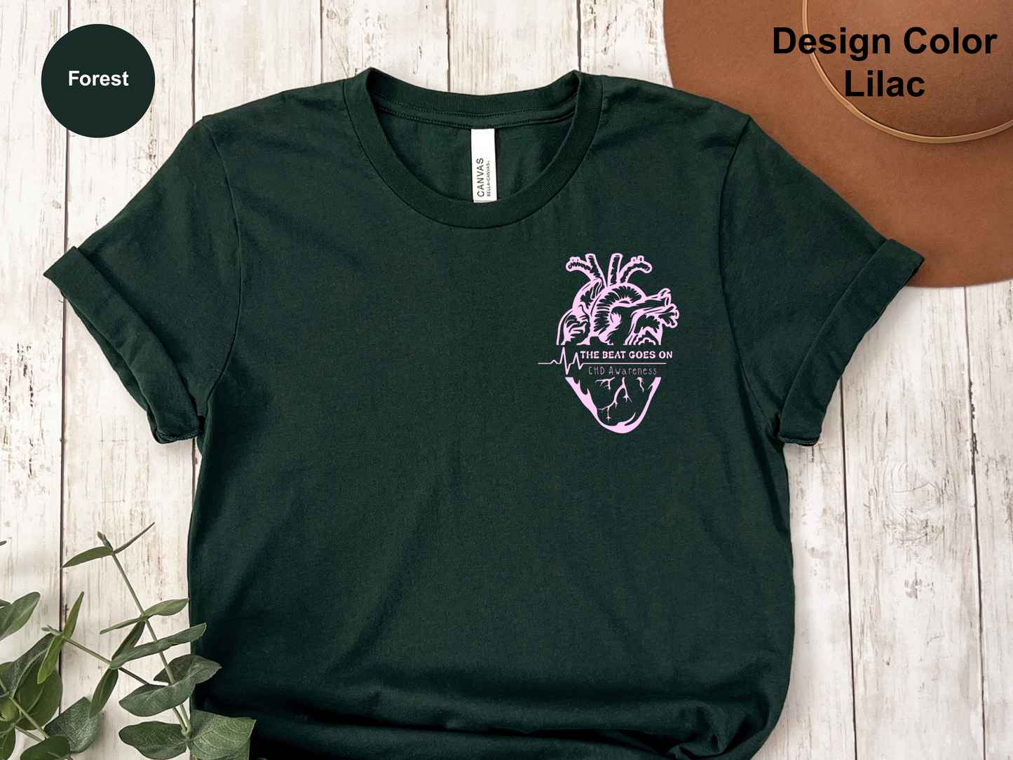 The Beat Goes On-CHD Awareness T-Shirt-Left Chest Placement