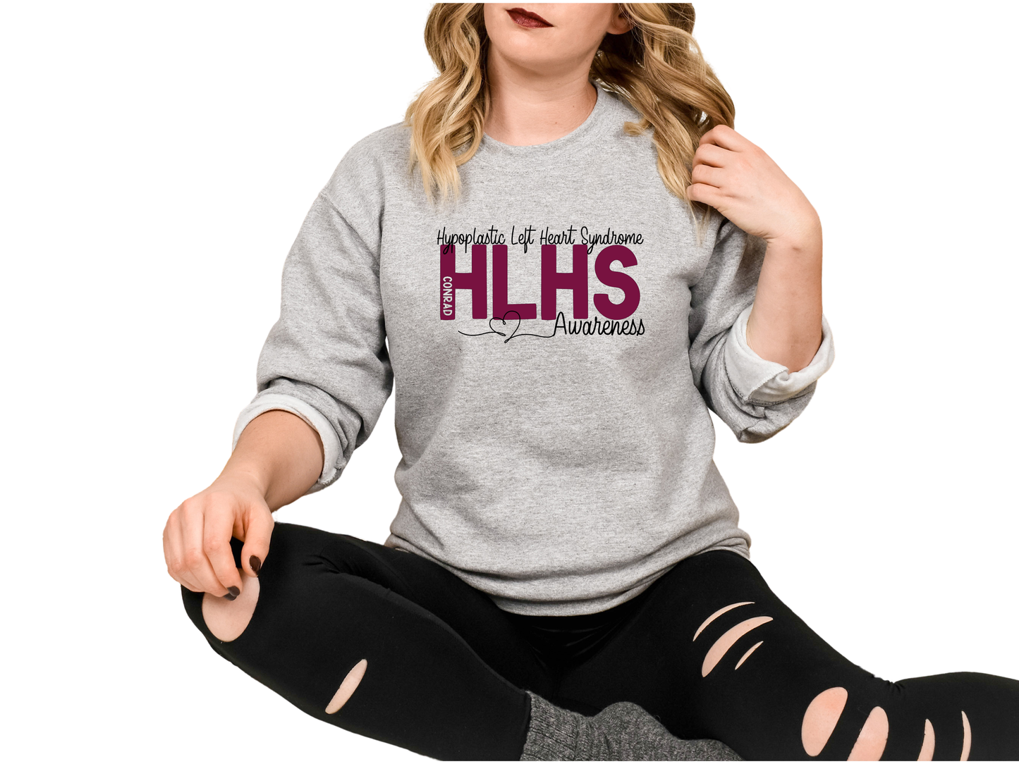 Hypoplastic Left Heart Syndrome – CHD HLHS Awareness Sweatshirt for Heart Families