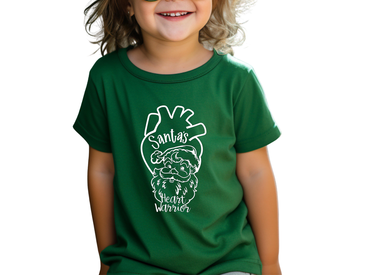 Christmas CHD Awareness Toddler Shirt for Santa's Heart Warrior