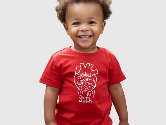 Christmas CHD Awareness Toddler Shirt for Santa's Heart Warrior