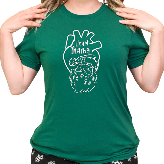 Christmas CHD Awareness Tee | Heart Mama | Santa