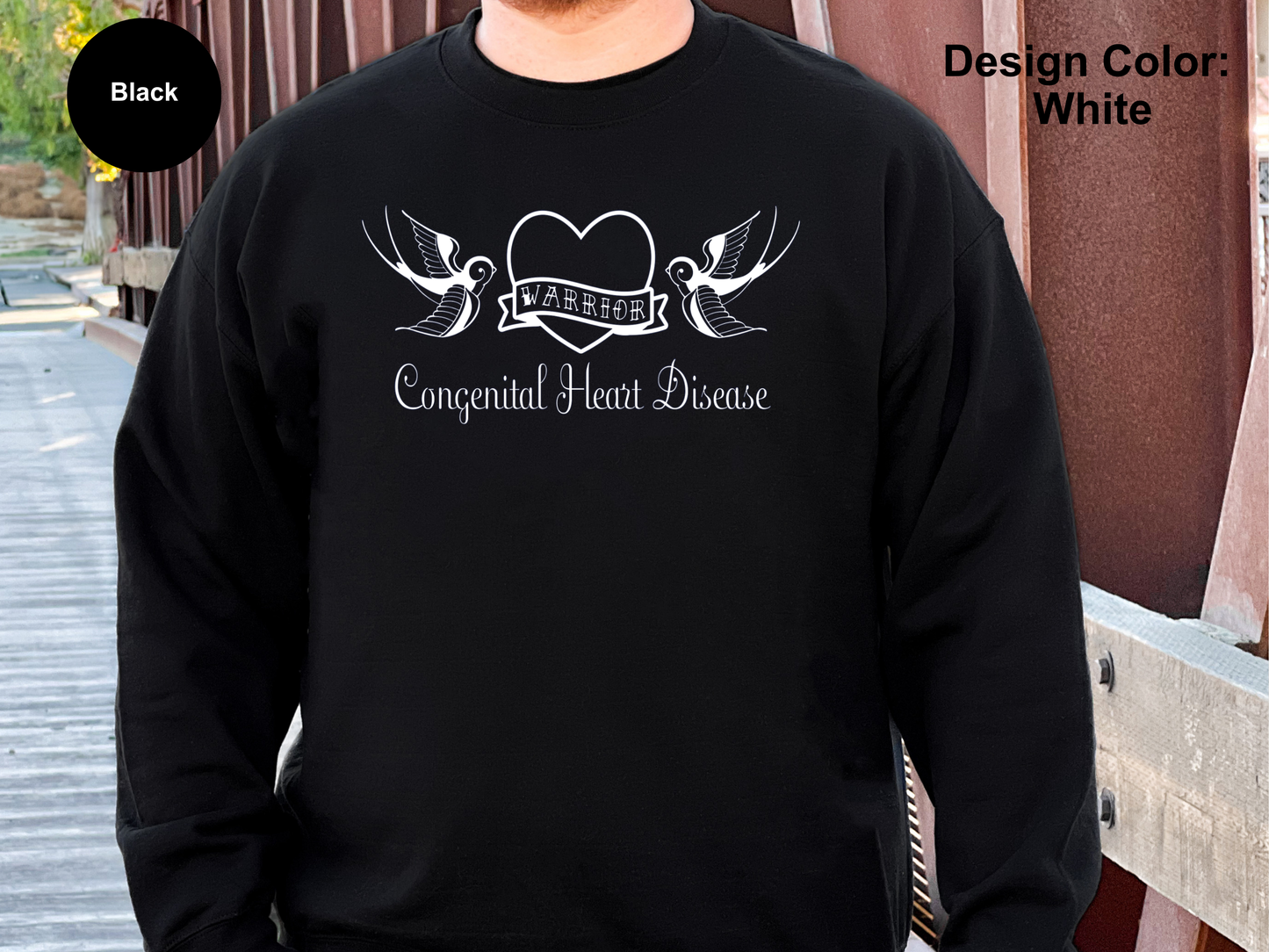 Sailor Tattoo Style-CHD Awareness Sweatshirt