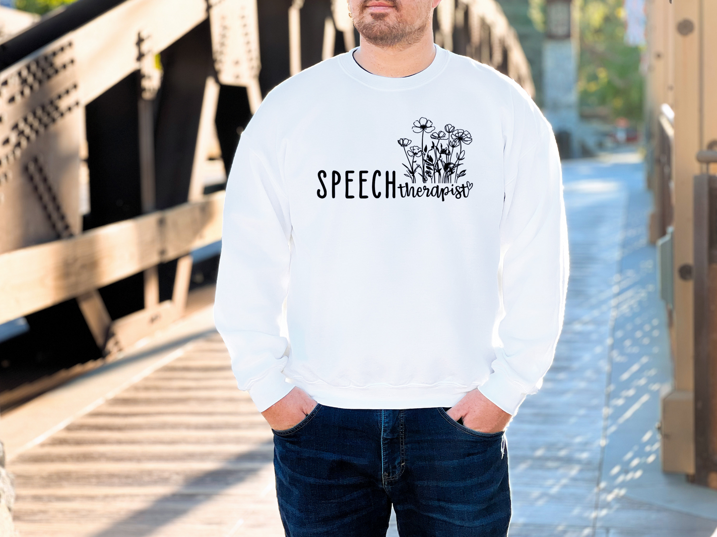 Flower Garden-Speech Therapy Sweatshirt