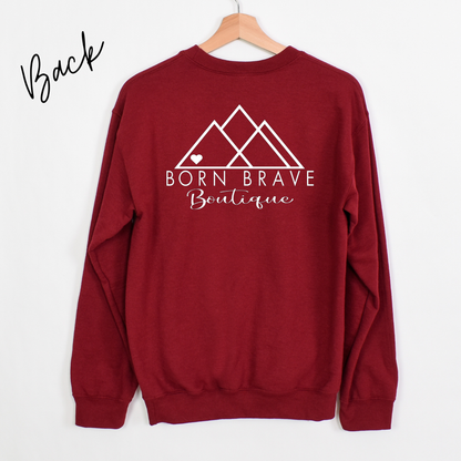 I Wear Red For CHD Awareness Sweatshirt – Gildan Crewneck for Grandma