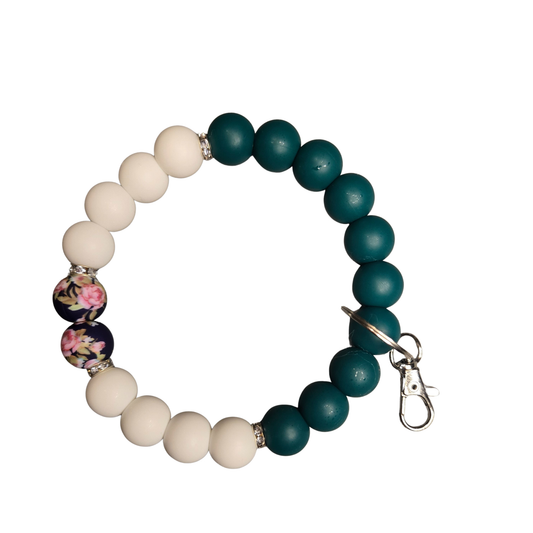 Silicone Wristlet Keychain|Nylon Cord|Juniper