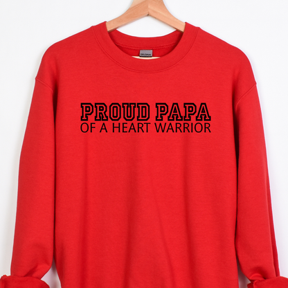 Heart Warrior Grandpa Sweatshirt – Personalized Gildan Crewneck | CHD Awareness
