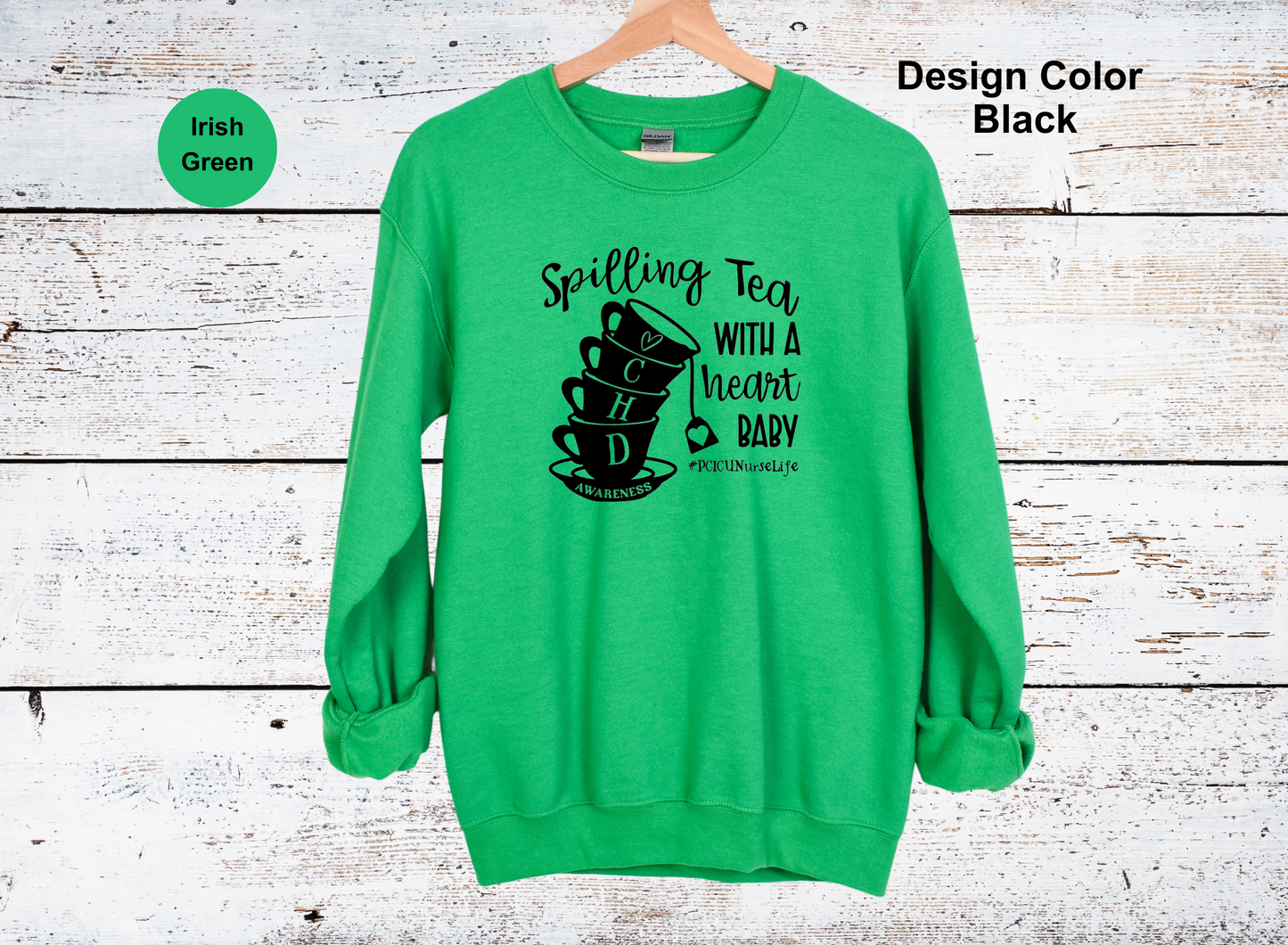 Spillin' Tea-CHD Awareness Sweatshirt
