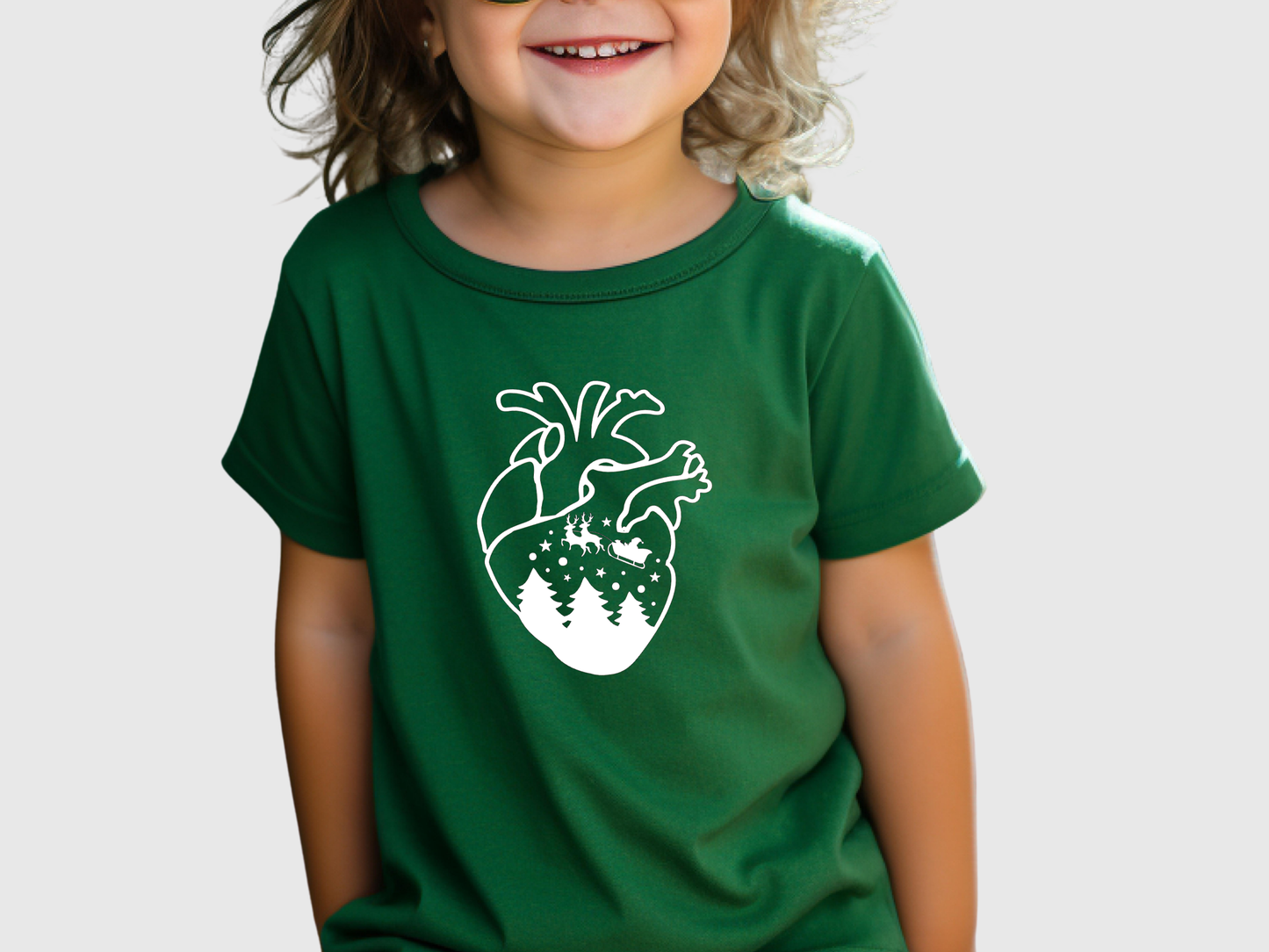 Christmas CHD Awareness Toddler Shirt | Santa's Sleigh