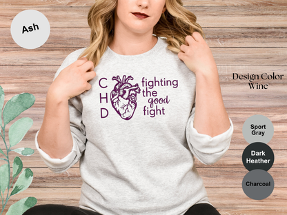 Fighting The Good Fight-CHD Awareness Sweatshirt