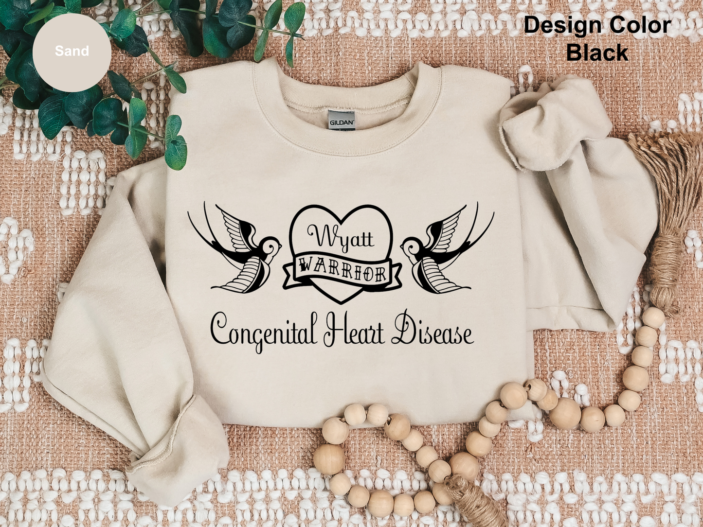 Sailor Tattoo Style-CHD Awareness Sweatshirt