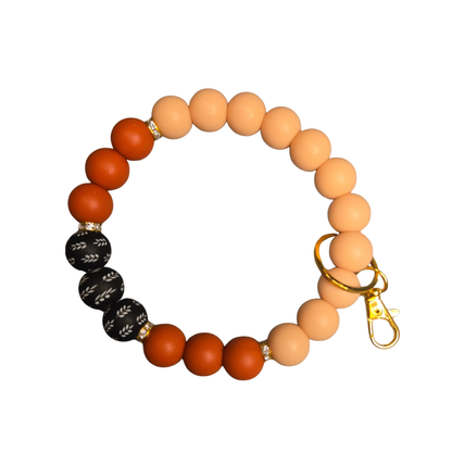 Silicone Wristlet Keychain|Nylon Cord|Cowboy